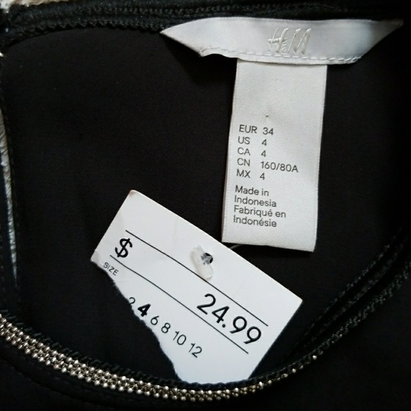 5/$25 H&M LBD Beaded Neckline Size 4 - Picture 5 of 7